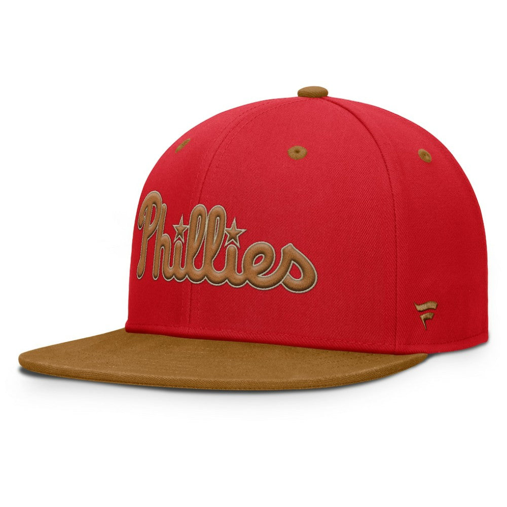 Red/Tan Philadelphia Phillies Fanatics Splinter Fitted Hat