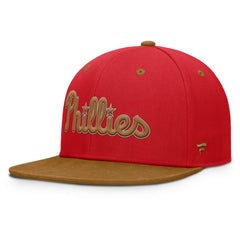Red/Tan Philadelphia Phillies Fanatics Splinter Fitted Hat