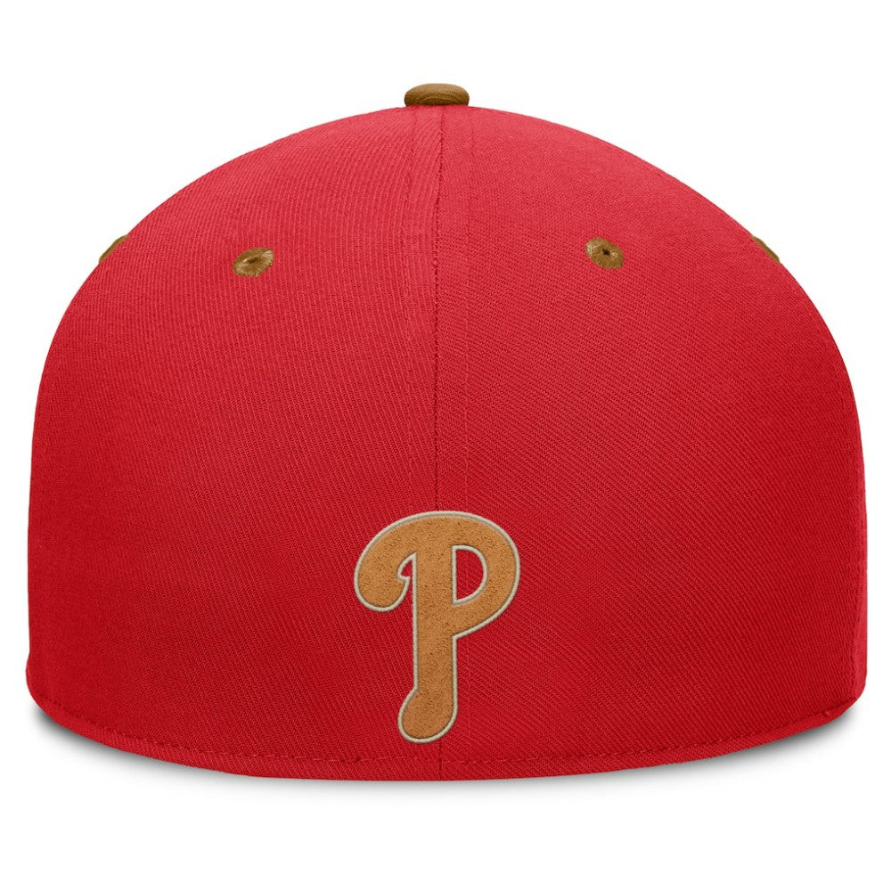 Red/Tan Philadelphia Phillies Fanatics Splinter Fitted Hat