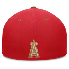Red/Tan Los Angeles Angels Fanatics Splinter Fitted Hat