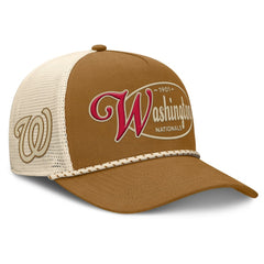 Brown Washington Nationals Fanatics A-Frame Trucker Adjustable Hat