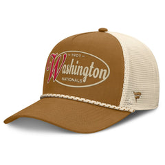 Brown Washington Nationals Fanatics A-Frame Trucker Adjustable Hat