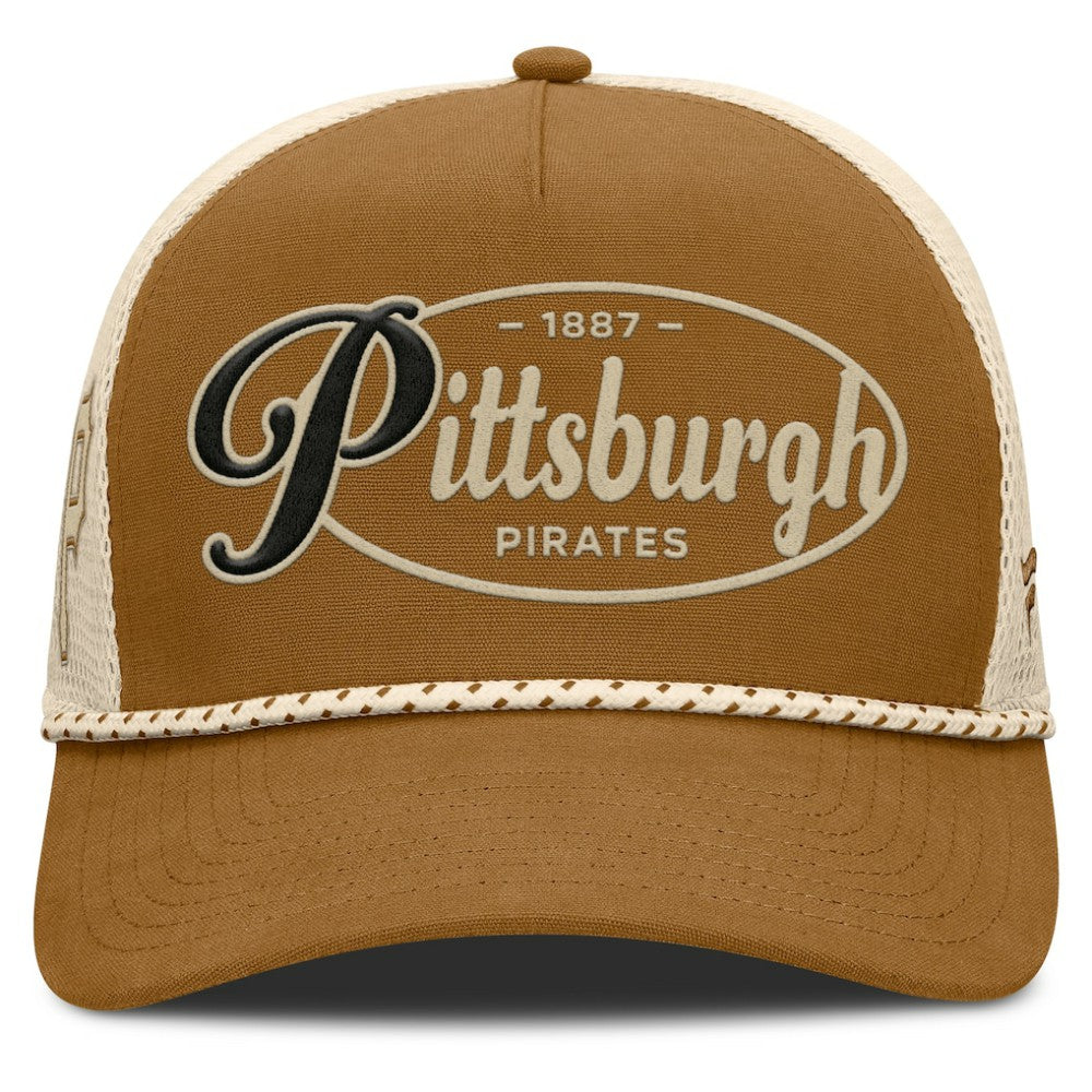 Brown Pittsburgh Pirates Fanatics A-Frame Trucker Adjustable Hat
