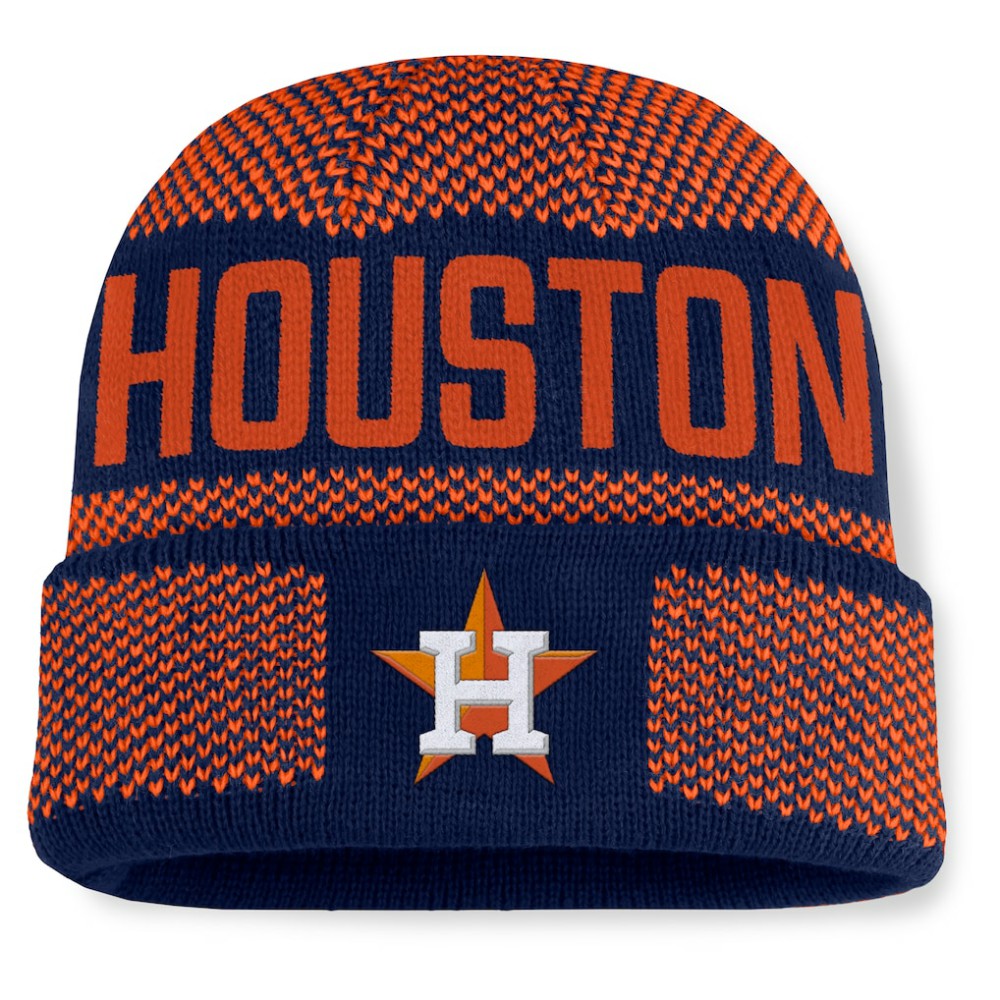 Navy Houston Astros Fanatics Rotation Cuffed Knit Hat