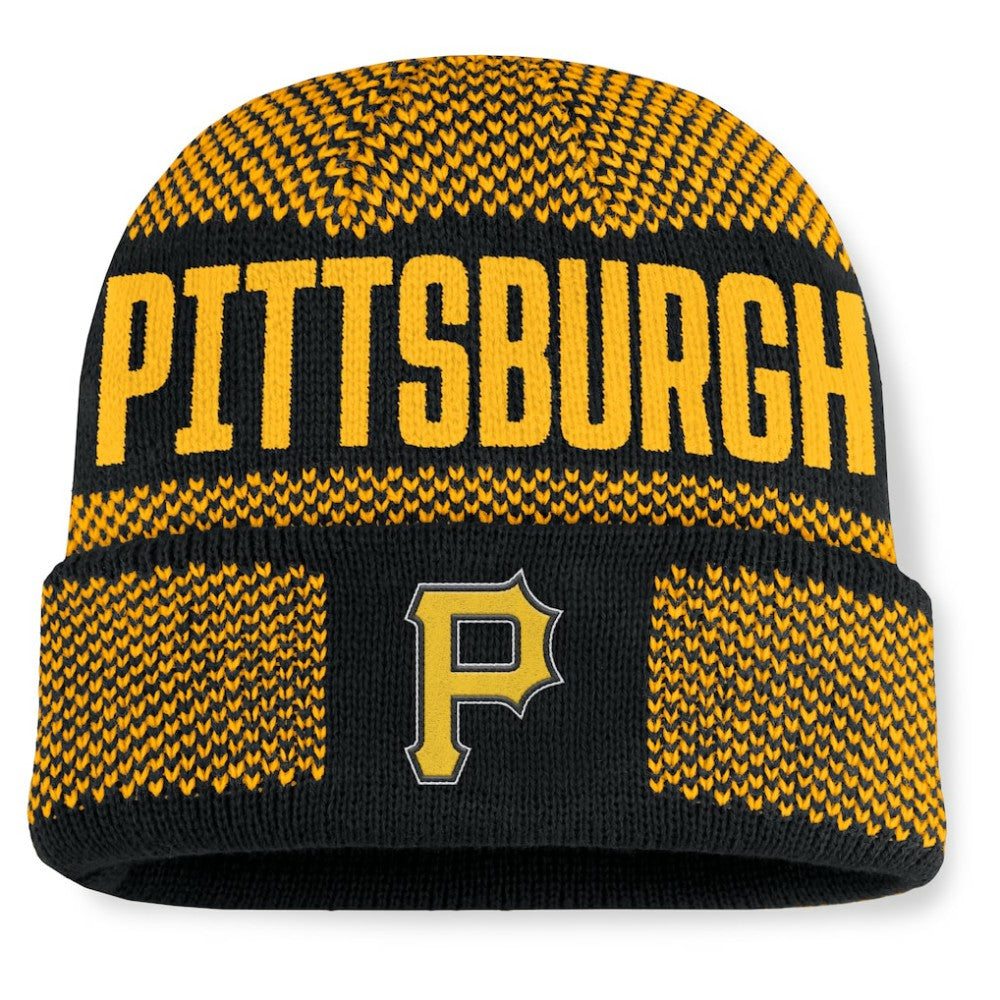 Black Pittsburgh Pirates Fanatics Rotation Cuffed Knit Hat