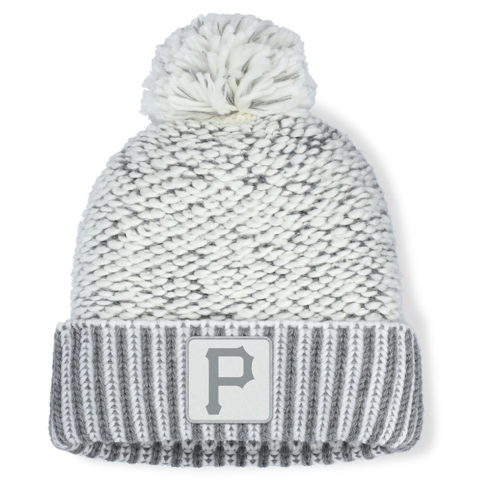 Heather Gray Pittsburgh Pirates Fanatics Women's Hangtime Cuffed Knit with Pom