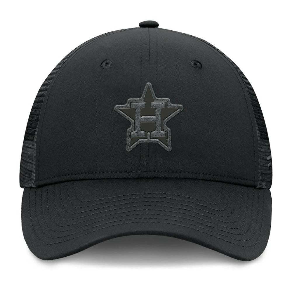 Black Houston Astros Fanatics Launch Adjustable Trucker Hat