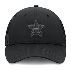 Black Houston Astros Fanatics Launch Adjustable Trucker Hat