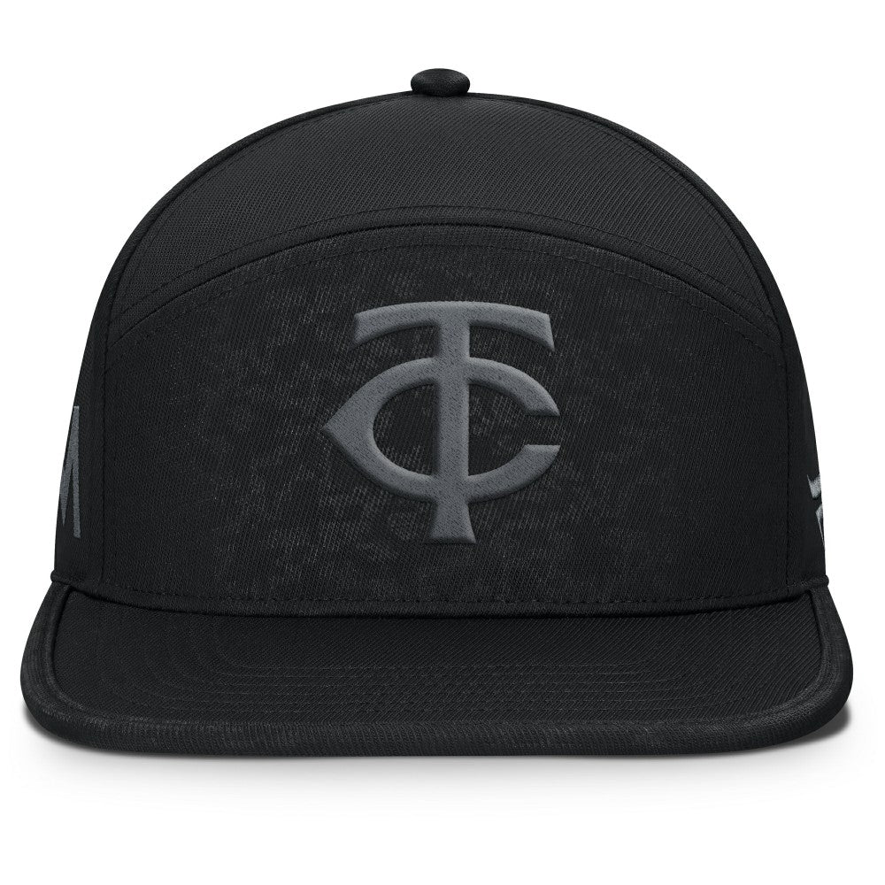 Black Minnesota Twins Fanatics Platoon Adjustable Hat