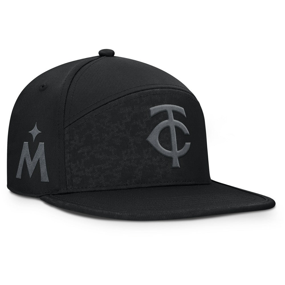 Black Minnesota Twins Fanatics Platoon Adjustable Hat