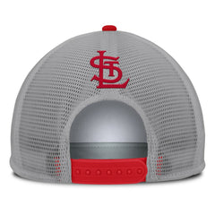 Gray/White St. Louis Cardinals Fanatics Cranked Foam Front Patch Trucker Adjustable Hat