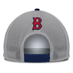 Gray/White Boston Red Sox Fanatics Cranked Foam Front Patch Trucker Adjustable Hat