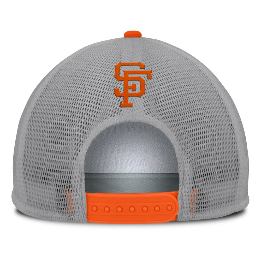 Gray/White San Francisco Giants Fanatics Cranked Foam Front Patch Trucker Adjustable Hat