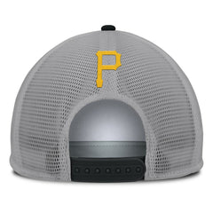 Gray/White Pittsburgh Pirates Fanatics Cranked Foam Front Patch Trucker Adjustable Hat