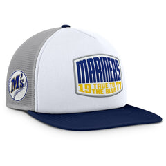 Gray/White Seattle Mariners Fanatics Cranked Foam Front Patch Trucker Adjustable Hat
