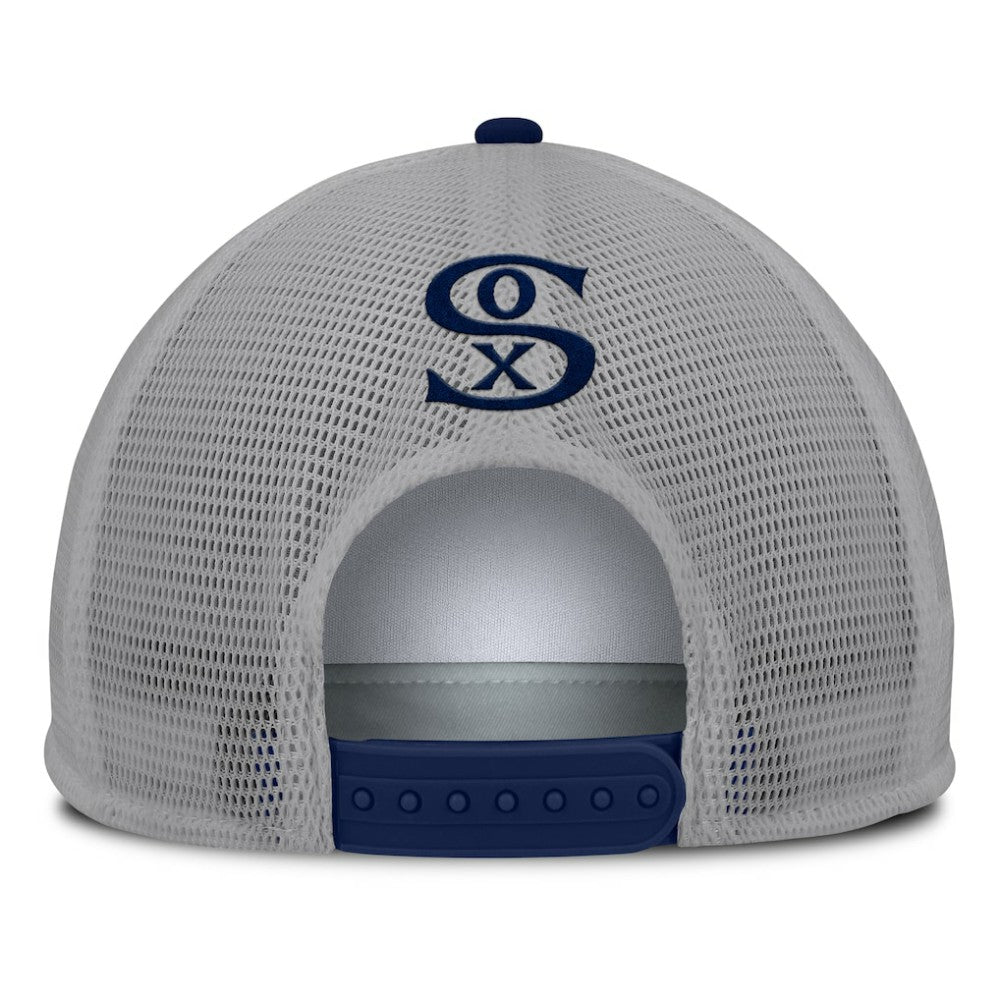 Gray/White Chicago White Sox Fanatics Cranked Foam Front Patch Trucker Adjustable Hat