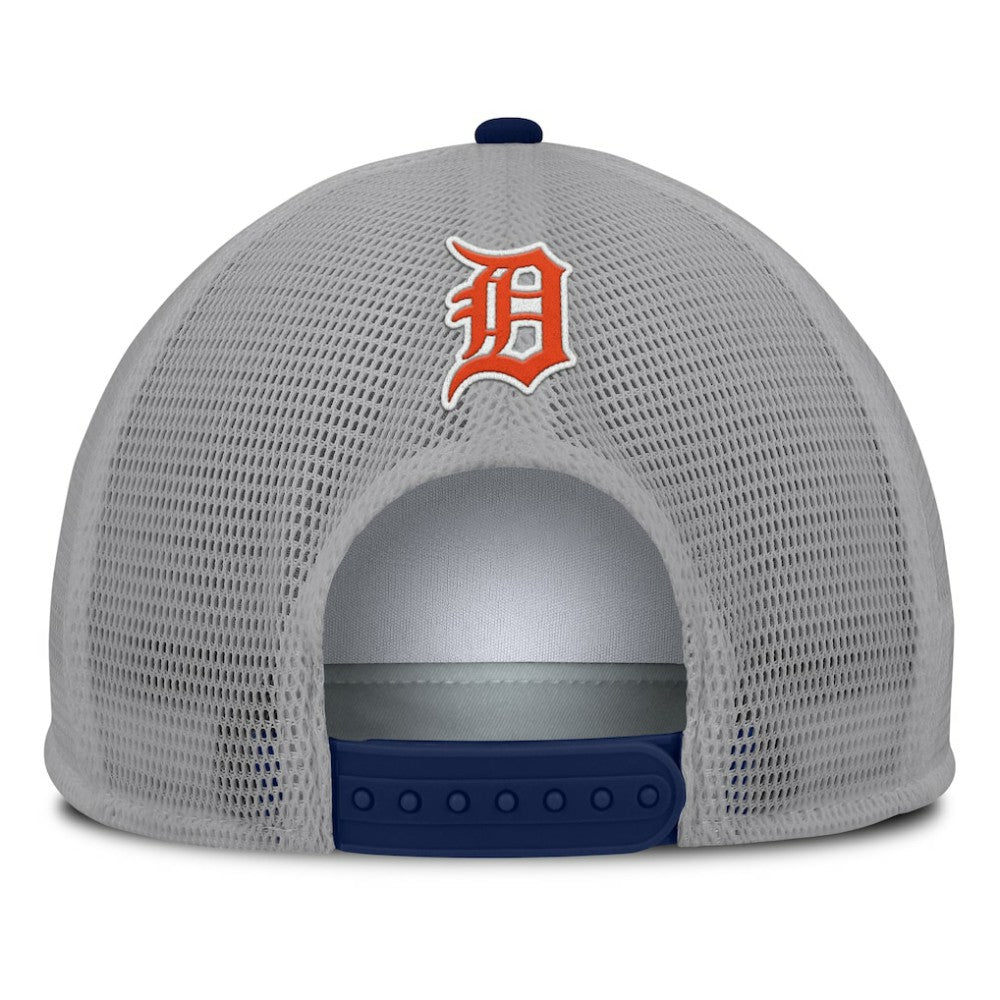 Gray/White Detroit Tigers Fanatics Cranked Foam Front Patch Trucker Adjustable Hat
