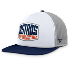 Gray/White Houston Astros Fanatics Cranked Foam Front Patch Trucker Adjustable Hat
