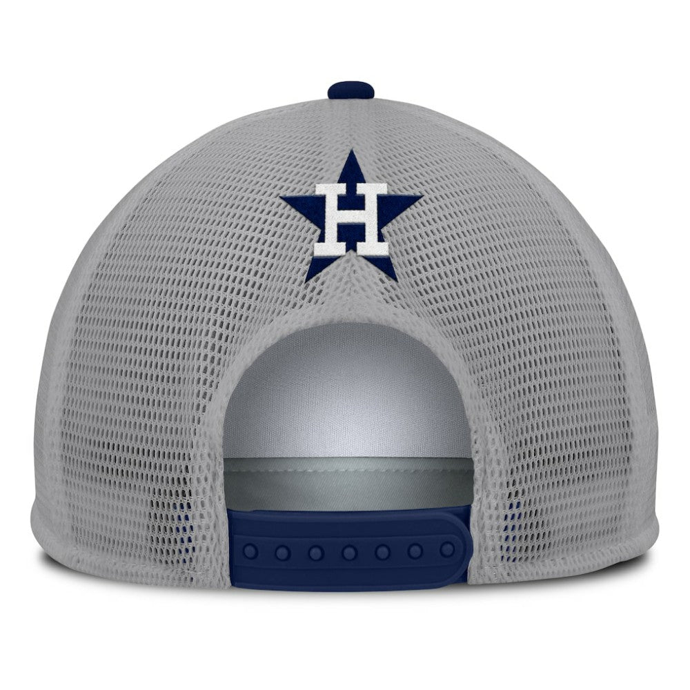 Gray/White Houston Astros Fanatics Cranked Foam Front Patch Trucker Adjustable Hat