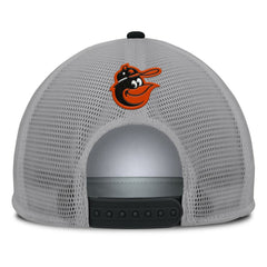 Gray/White Baltimore Orioles Fanatics Cranked Foam Front Patch Trucker Adjustable Hat