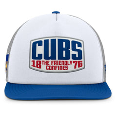 Gray/White Chicago Cubs Fanatics Cranked Foam Front Patch Trucker Adjustable Hat