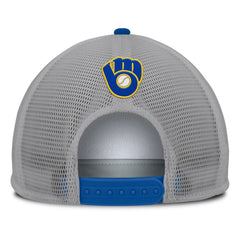 Gray/White Milwaukee Brewers Fanatics Cranked Foam Front Patch Trucker Adjustable Hat
