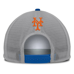 Gray/White New York Mets Fanatics Cranked Foam Front Patch Trucker Adjustable Hat