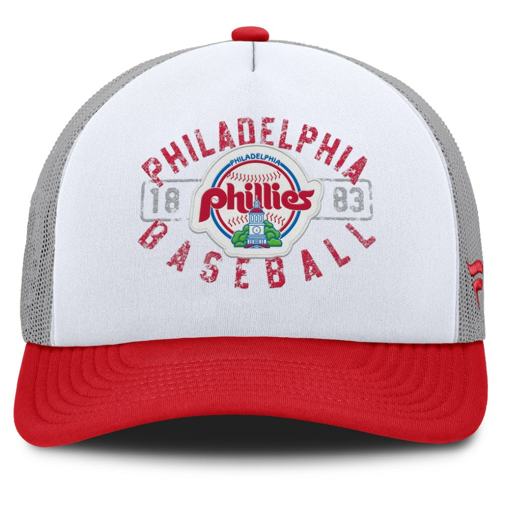 White/Red Philadelphia Phillies Fanatics Designated A-Frame Foam Front Trucker Adjustable Hat