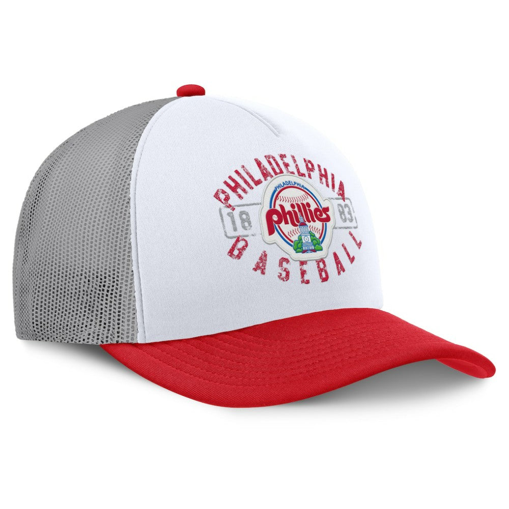 White/Red Philadelphia Phillies Fanatics Designated A-Frame Foam Front Trucker Adjustable Hat