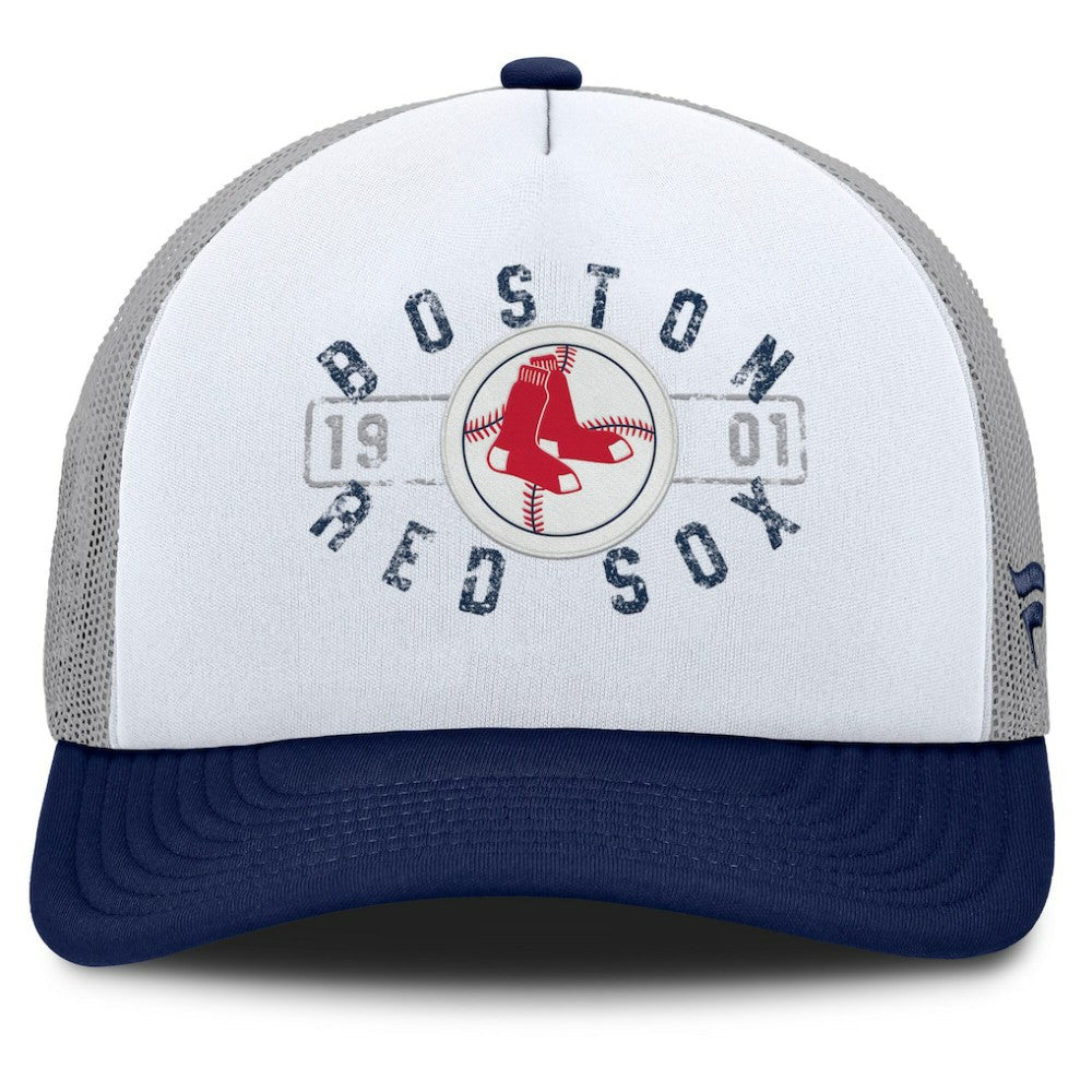 White/Navy Boston Red Sox Fanatics Designated A-Frame Foam Front Trucker Adjustable Hat