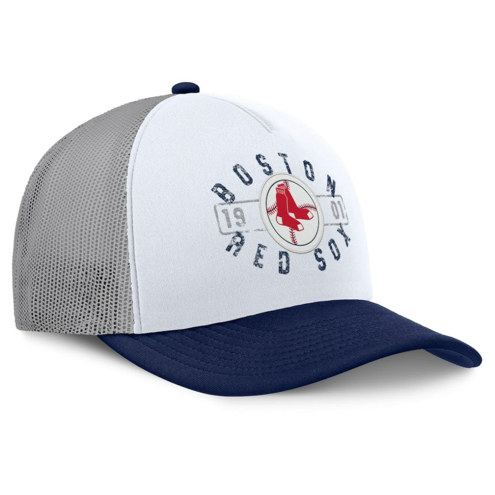 White/Navy Boston Red Sox Fanatics Designated A-Frame Foam Front Trucker Adjustable Hat