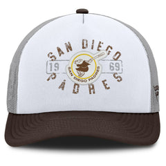 White/Brown San Diego Padres Fanatics Designated A-Frame Foam Front Trucker Adjustable Hat