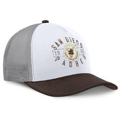 White/Brown San Diego Padres Fanatics Designated A-Frame Foam Front Trucker Adjustable Hat