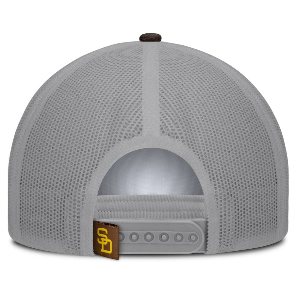 White/Brown San Diego Padres Fanatics Designated A-Frame Foam Front Trucker Adjustable Hat