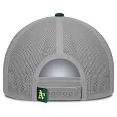 White/Green Athletics Fanatics Designated A-Frame Foam Front Trucker Adjustable Hat