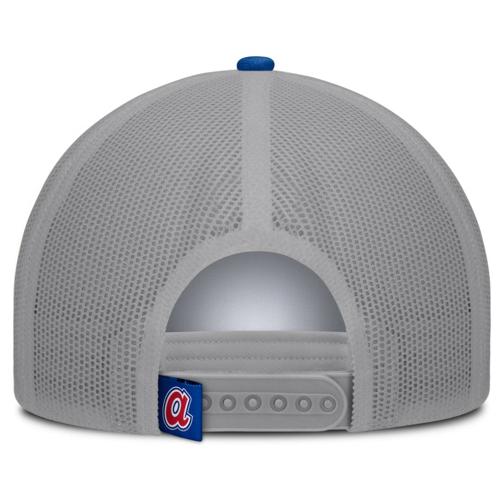 White/Royal Atlanta Braves Fanatics Designated A-Frame Foam Front Trucker Adjustable Hat
