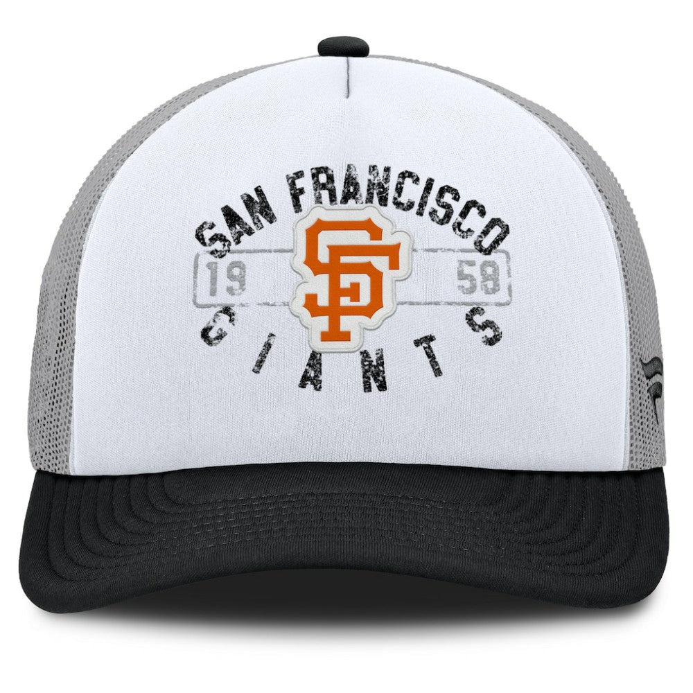 White/Black San Francisco Giants Fanatics Designated A-Frame Foam Front Trucker Adjustable Hat