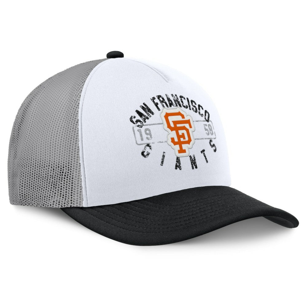 White/Black San Francisco Giants Fanatics Designated A-Frame Foam Front Trucker Adjustable Hat