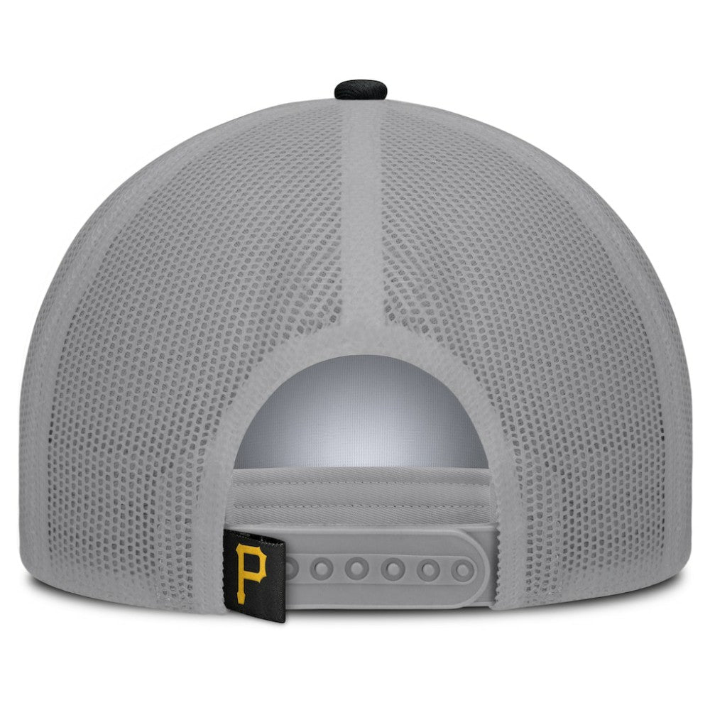 White/Black Pittsburgh Pirates Fanatics Designated A-Frame Foam Front Trucker Adjustable Hat