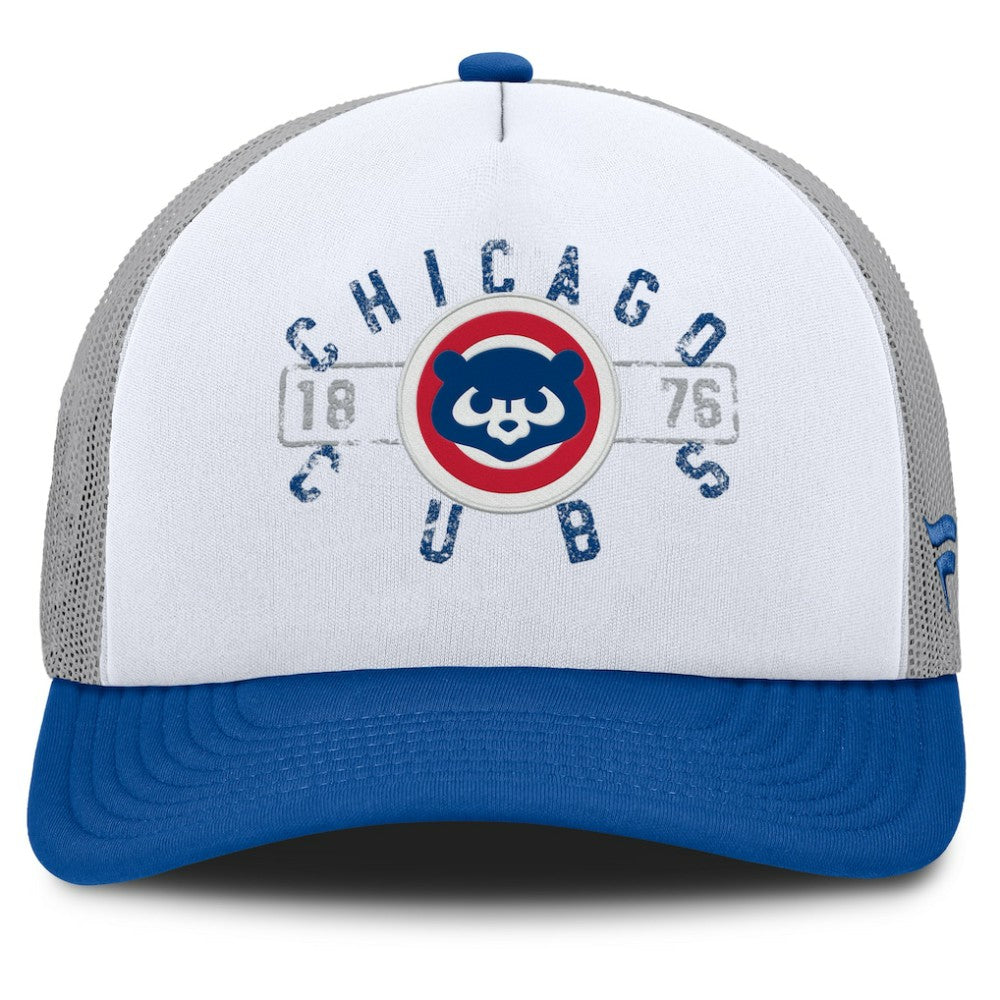 White/Royal Chicago Cubs Fanatics Designated A-Frame Foam Front Trucker Adjustable Hat