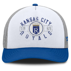 White/Royal Kansas City Royals Fanatics Designated A-Frame Foam Front Trucker Adjustable Hat