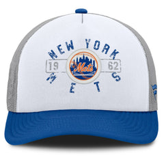 White/Royal New York Mets Fanatics Designated A-Frame Foam Front Trucker Adjustable Hat