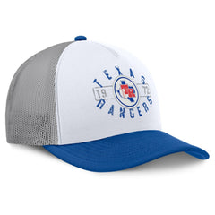 White/Royal Texas Rangers Fanatics Designated A-Frame Foam Front Trucker Adjustable Hat