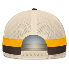 Brown/Natural San Diego Padres Fanatics Inherited Side Stripe Trucker Adjustable Hat