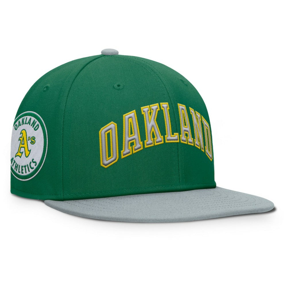 Green/Gray Athletics Fanatics Yard Fitted Hat