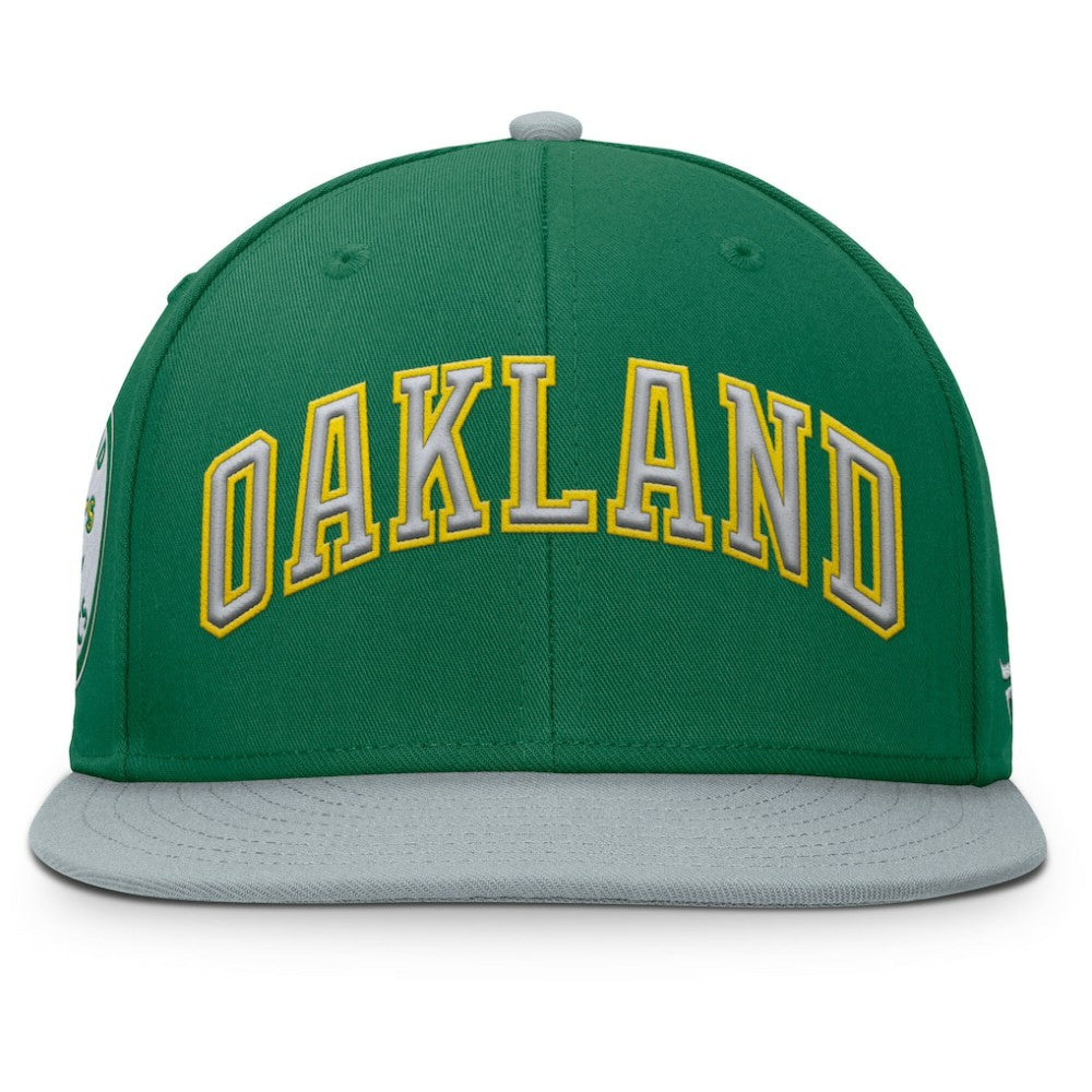 Green/Gray Athletics Fanatics Yard Fitted Hat