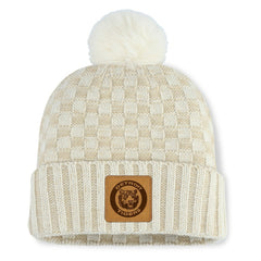 Natural Detroit Tigers Fanatics Women's Matchstick Cuffed Knit Hat with Pom- Natural