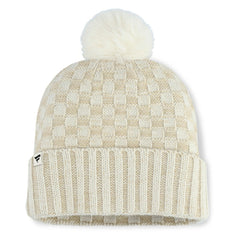 Natural Detroit Tigers Fanatics Women's Matchstick Cuffed Knit Hat with Pom- Natural