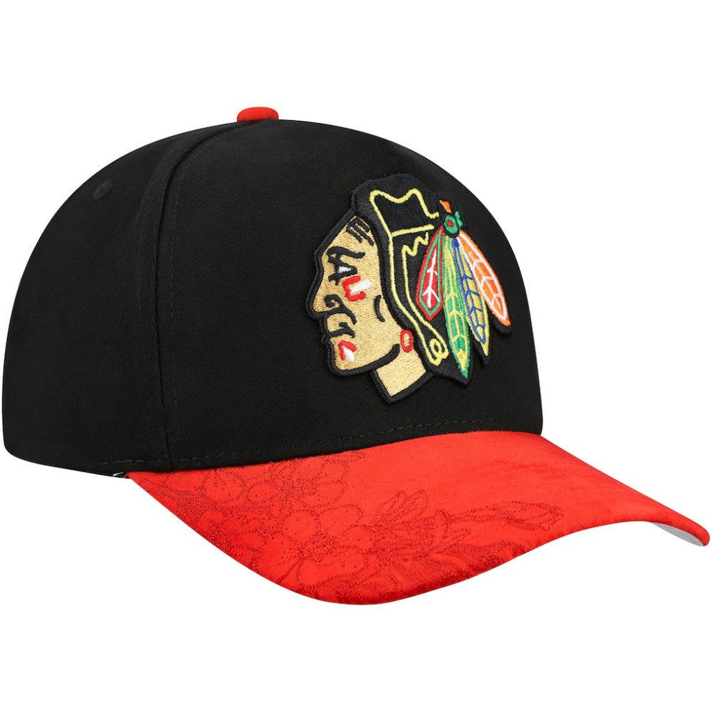 NHL Chicago Blackhawks Mitchell & Ness May Flowers Pro Crown Adjustable Hat