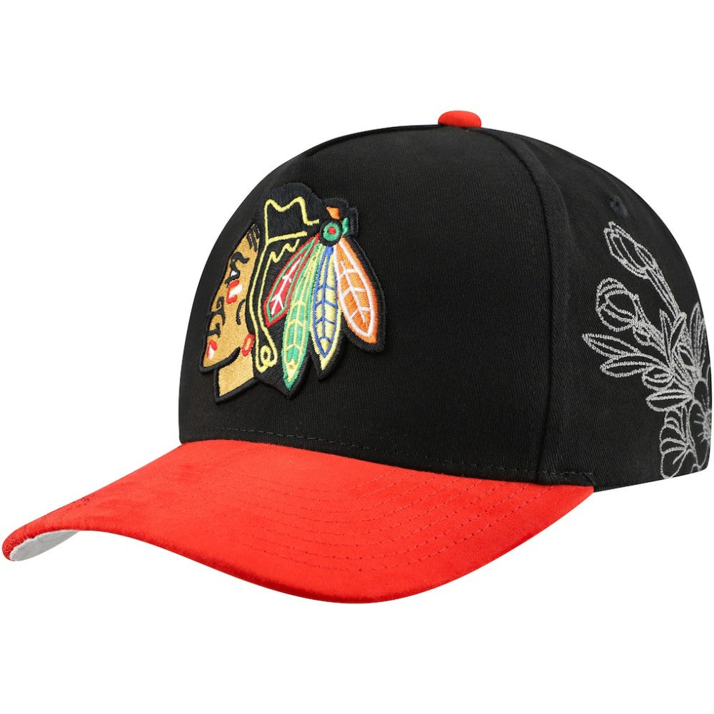 NHL Chicago Blackhawks Mitchell & Ness May Flowers Pro Crown Adjustable Hat